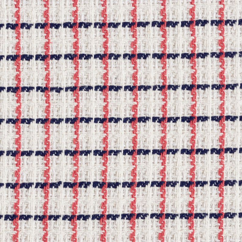 Bouclé brut à carreaux – blanc/baies, image number 1