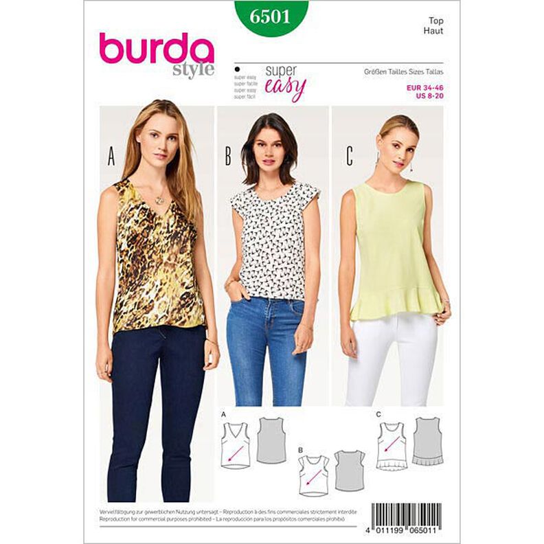 Haut, Burda 6501,  image number 1