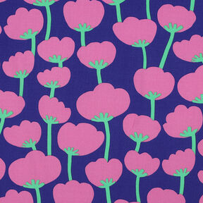 Lenzing Ecovero™ Poppies | Nerida Hansen – bleu marine/rose vif, 