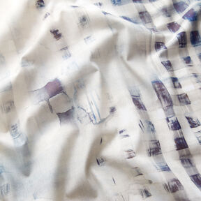 GOTS Batiste de coton Tissu bordure à carreaux avec dégradé de couleurs | TCC x LOOKS by Wolfgang, 