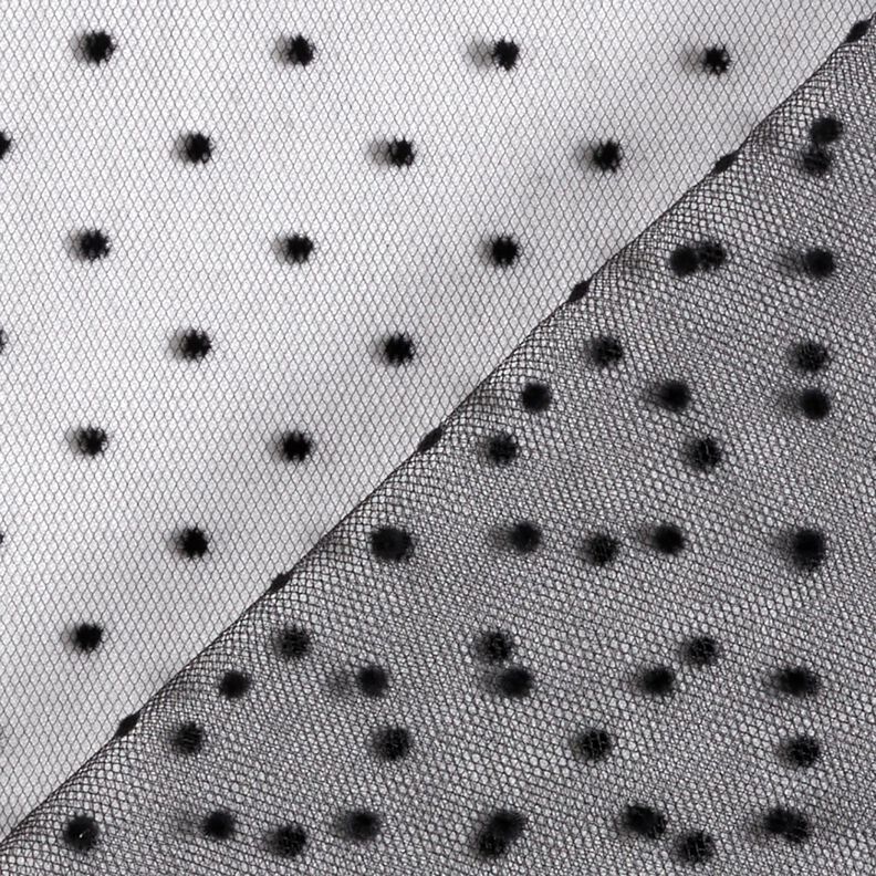 Tulle Pois veloutés – noir,  image number 4