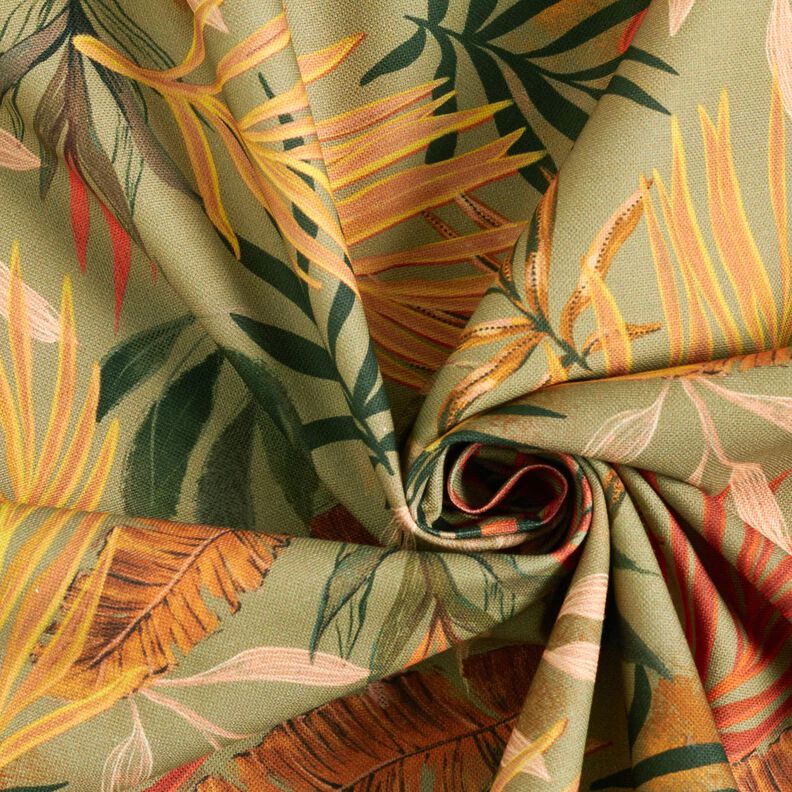 Tissu de décoration Semi-panama Feuilles de palmier numériques – kaki clair,  image number 3