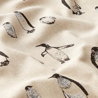 Tissu de décoration Semi-panama Pingouins – nature, 