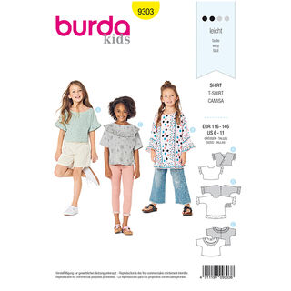 Haut, Burda 9303 | 116 - 146, 