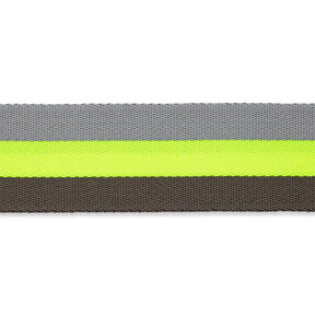 Sangle de sac fluo [ 40 mm ] – jaune fluo/gris, 