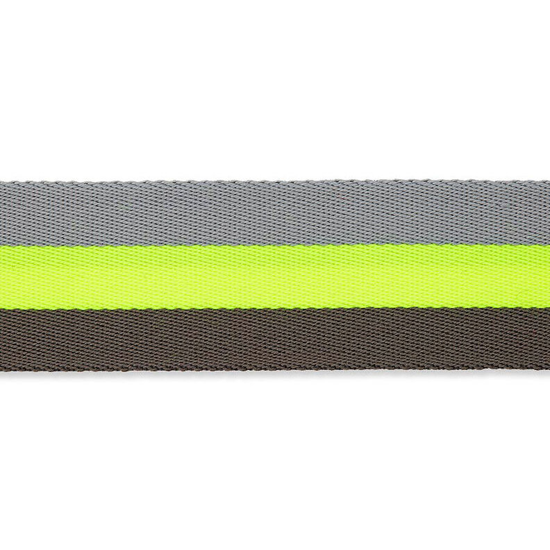 Sangle de sac fluo [ 40 mm ] – jaune fluo/gris,  image number 1