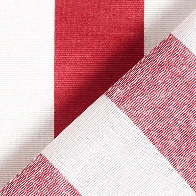 Tissu de décoration Canvas Rayures – rouge/blanc,  image number 4