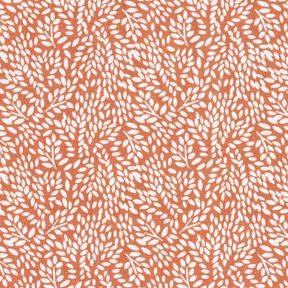 Tissu en coton Cretonne Mini feuilles – homard/blanc, 
