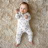 Jersey coton Vrilles de feuilles – ivoire/marron clair,  thumbnail number 8