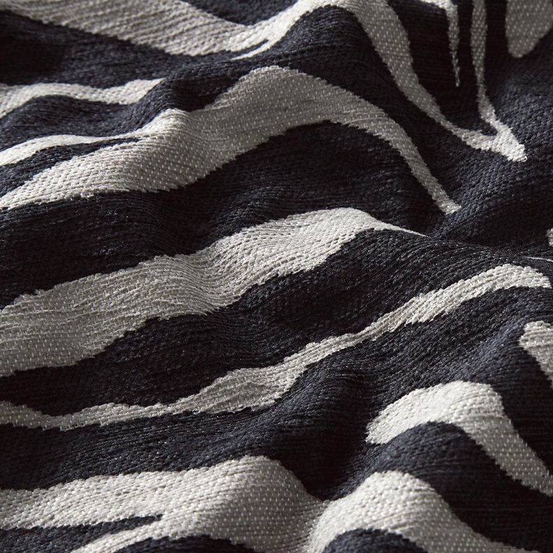 Tissu de revêtement Jacquard Zèbre – noir/gris, image number 6