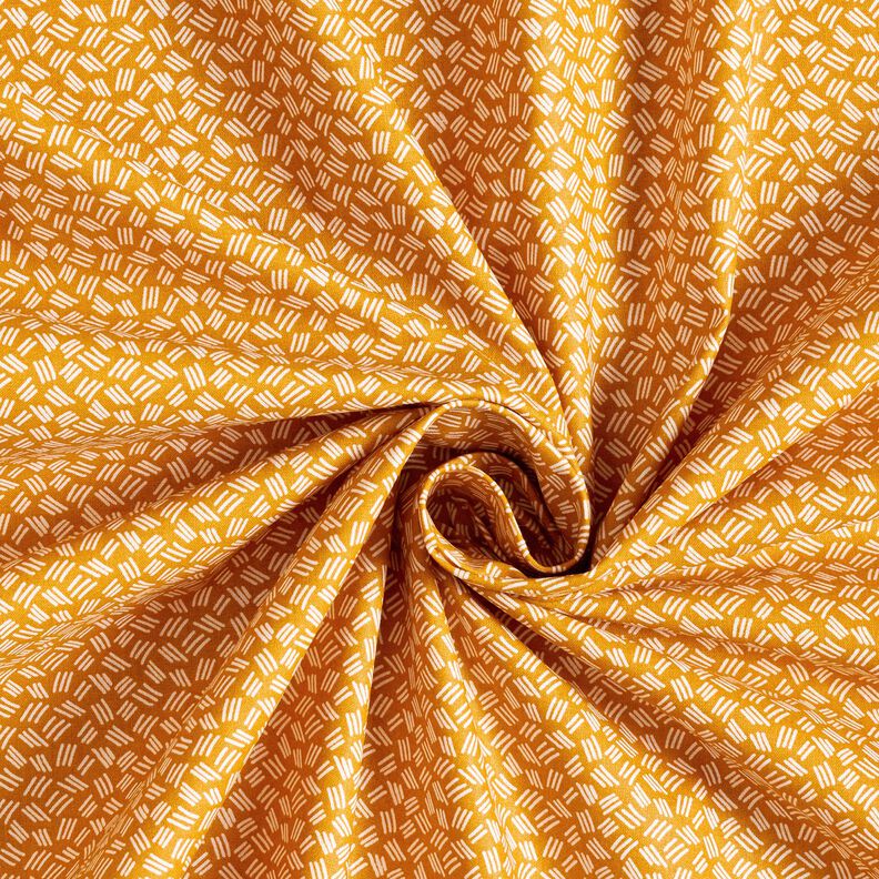 Tissu en coton Cretonne petits traits – jaune curry,  image number 3