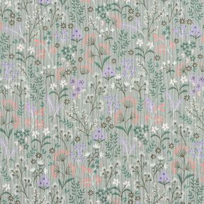 GOTS Tissu double gaze de coton Prairie fleurie de printemps | Poppy Fabrics – roseau, 