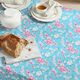 Coton enduit fleurs de cerisier – bleu aqua,  thumbnail number 6