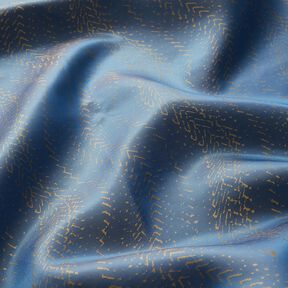 Tissu de doublure Jacquard Motif écaille – bleu/or, 