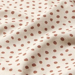 Tissu de décoration Semi-panama points éparpillés – marron clair/noix de cajou, 