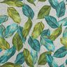 Tissu de décoration Canvas Feuilles de ficus – sapin bleu/gris,  thumbnail number 1