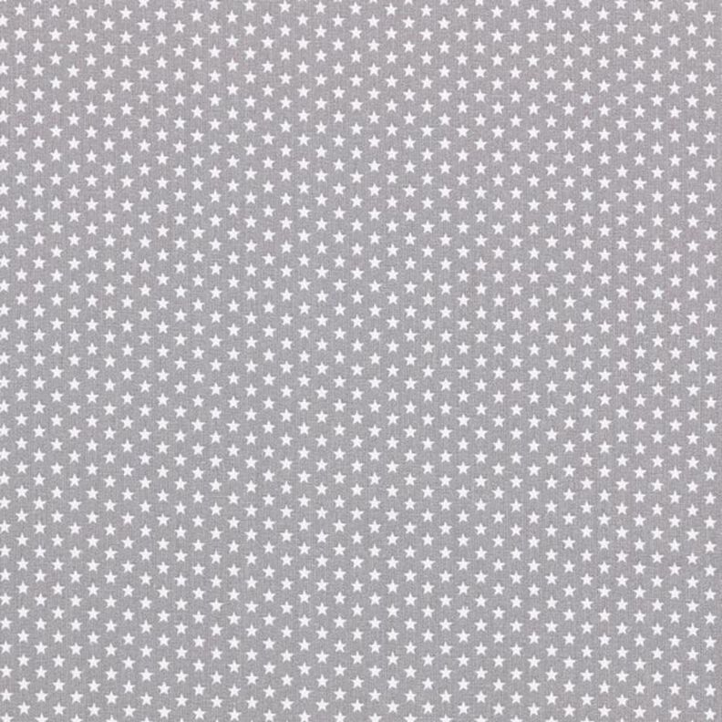 Popeline coton Petites étoiles – gris/blanc,  image number 1