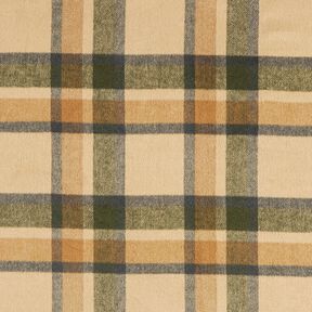 Tissu manteau tartan gratté – sable/kaki clair, 