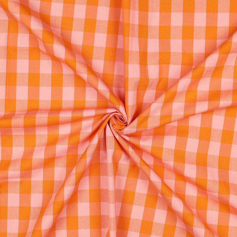 Popeline coton Carreau | Poppy Fabrics – rose/orange pêche,  image number 3