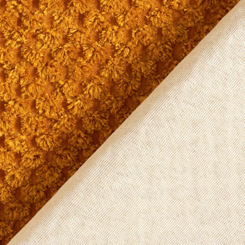 Tissu de revêtement motif texturé doux – jaune curry, image number 3