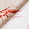 Tissu de décoration Panama Crabe homard – noix de cajou/rouge feu,  thumbnail number 4