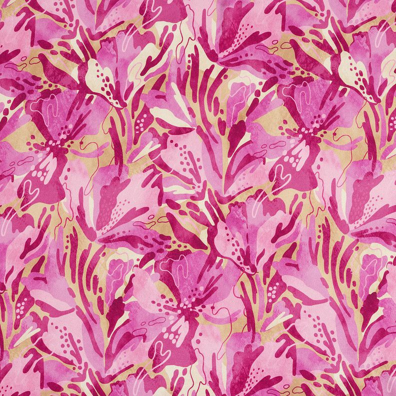 Crêpe satin fleurs de la mer – raisin/violet pastel,  image number 1