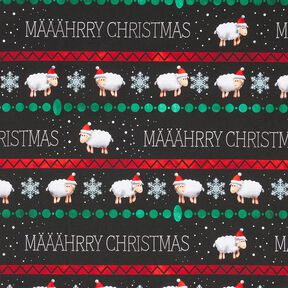 French Terry Sweat d’été Määährry Christmas | Glitzerpüppi – noir/chili, 
