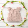 Tissu double gaze de coton fleurs romantiques – rosé,  thumbnail number 6