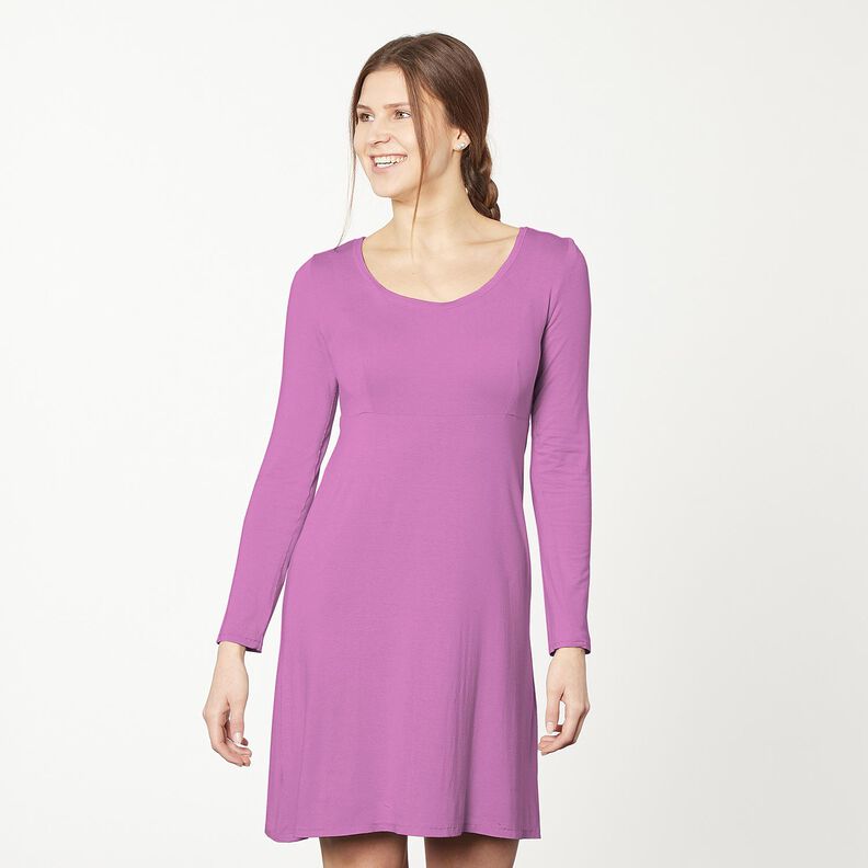 Jersey coton Medium uni – lilas rouge,  image number 10