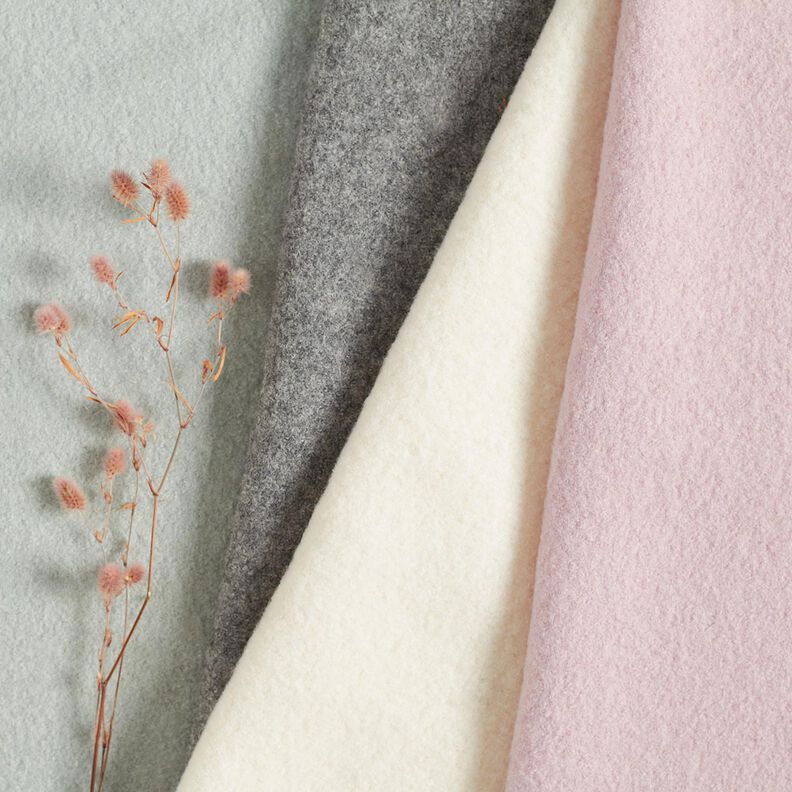 Loden de laine foulé – crème, image number 6