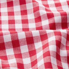 Tissu en coton Vichy à carreaux 1 cm – rouge/blanc, 