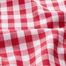 Tissu en coton Vichy à carreaux 1 cm – rouge/blanc,  thumbnail number 2