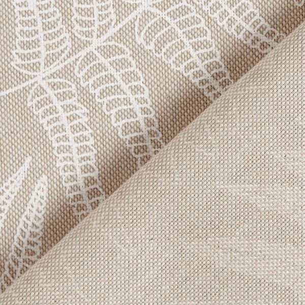 Tissu de décoration Semi-panama feuilles de fougère en filigrane – nature/blanc,  image number 5