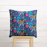 Tissu en coton Cretonne Papillons et abeilles – bleu océan/rose intense,  thumbnail number 7