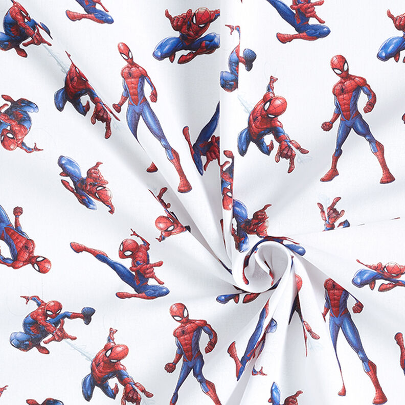 Cretonne Tissu sous licence Spiderman | Marvel – blanc,  image number 3