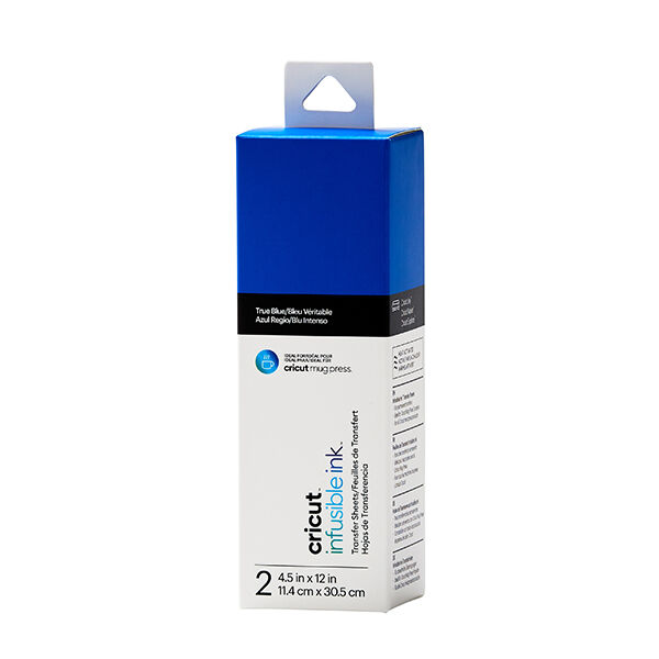 Feuilles de transfert Cricut Joy Infusible Ink  - 2 feuilles [ 11,4 x 30,5 cm ] – bleu,  image number 1