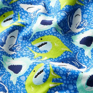 Jersey coton Requins – bleu roi, 