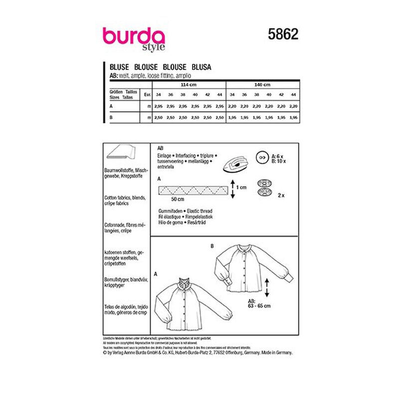 Chemisier | Burda 5862 | 34-44,  image number 9