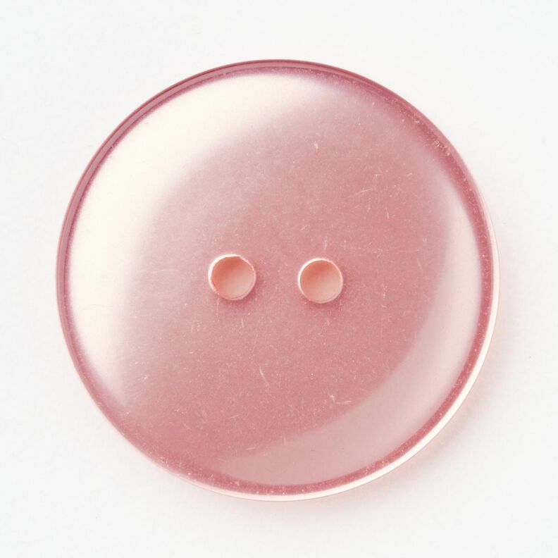 Bouton 2 trous brillant [Ø 25 mm] – rose,  image number 1