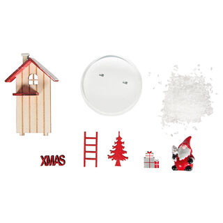 Bois Maison d’hiver – rouge, 