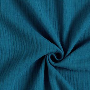 GOTS Tissu double gaze de coton | Tula – pétrole, 