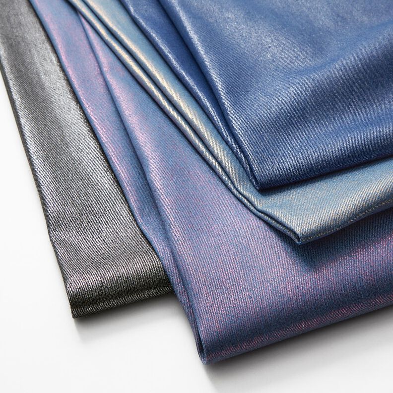Denim stretch métallisé – bleu jean/argent métallisé,  image number 5