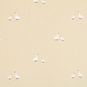 Popeline coton Famille d'oies – beige clair, 
