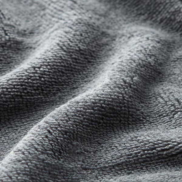 Tissu éponge douillet Bambou Uni – gris foncé,  image number 2