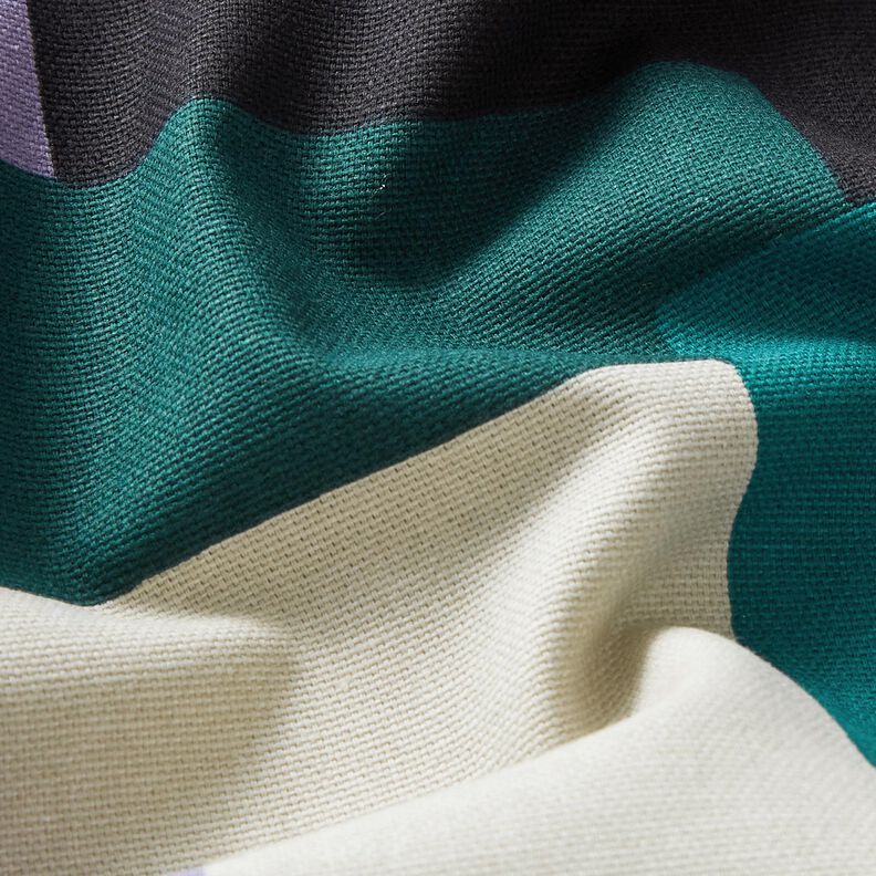 Tissu de décoration Canvas Variété de couleurs – pétrole/mauve, image number 6
