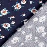 Tissu en viscose Pluie de fleurs – bleu nuit,  thumbnail number 4