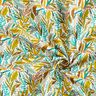 Tissu en coton Cretonne Feuilles et brindilles délicates – blanc/gris soie,  thumbnail number 3