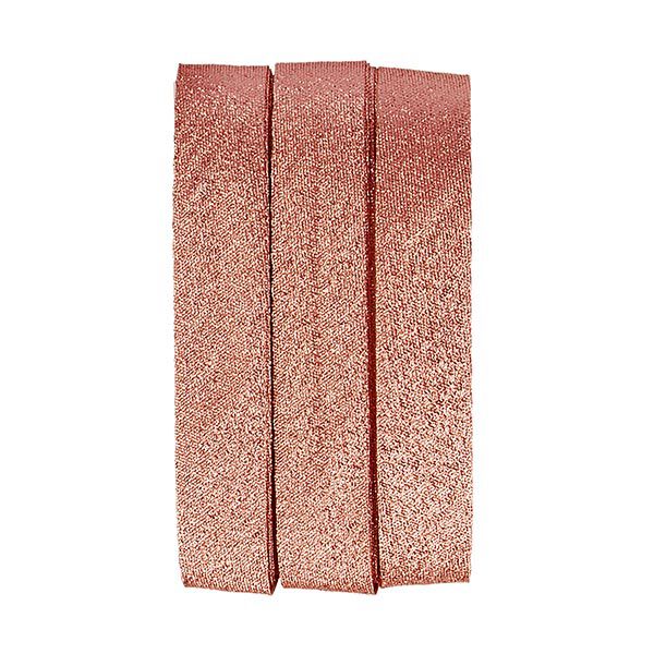Biais thermocollant Paillettes [20 mm | 2 m] - or rose métallique,  image number 1