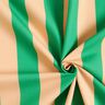 Tissu de décoration Semi-panama Grandes rayures – vert/abricot,  thumbnail number 3