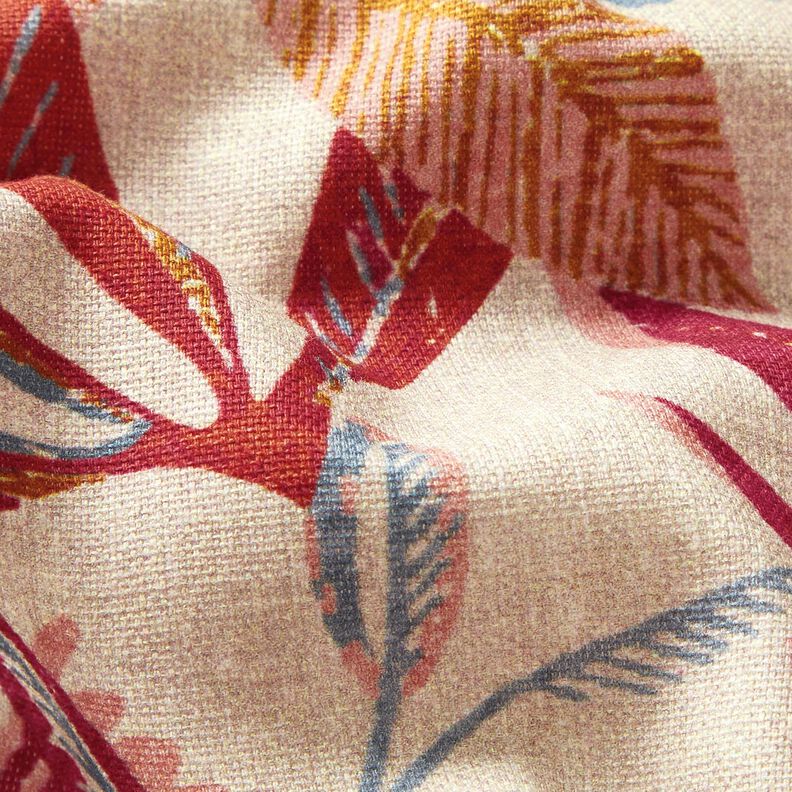 Tissu de décoration Semi-panama Flore – nature/baies,  image number 2